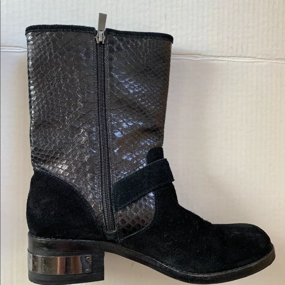 Vince Camuto Witty Leather Boots Booties Black 8 View 5